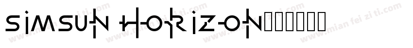 simsun horizon字体转换